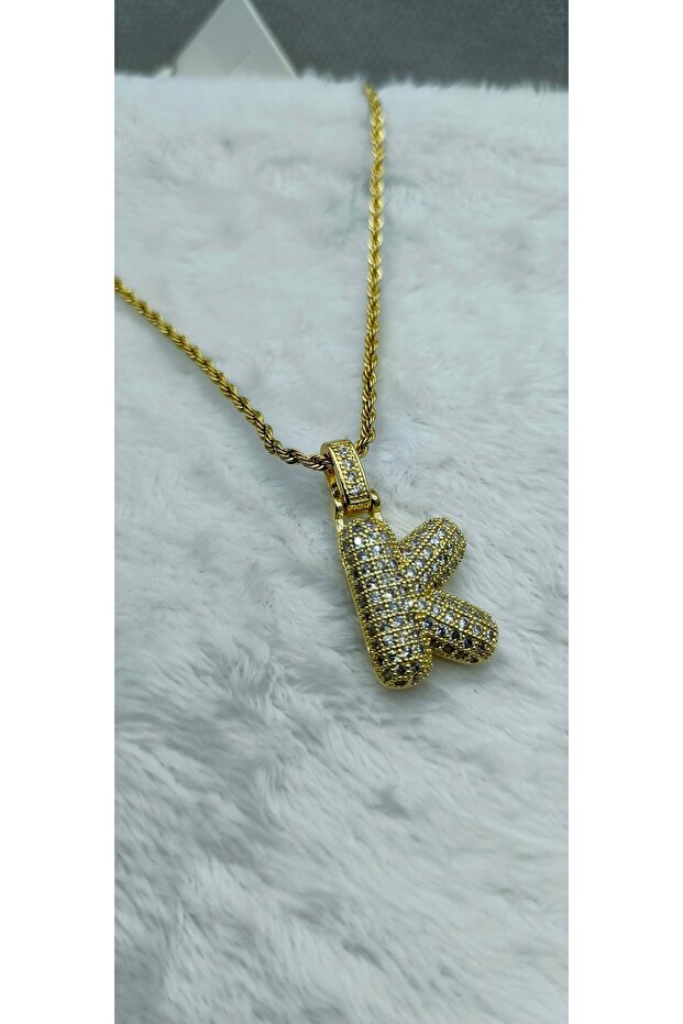 K TAŞLI HARF KOLYE - 1