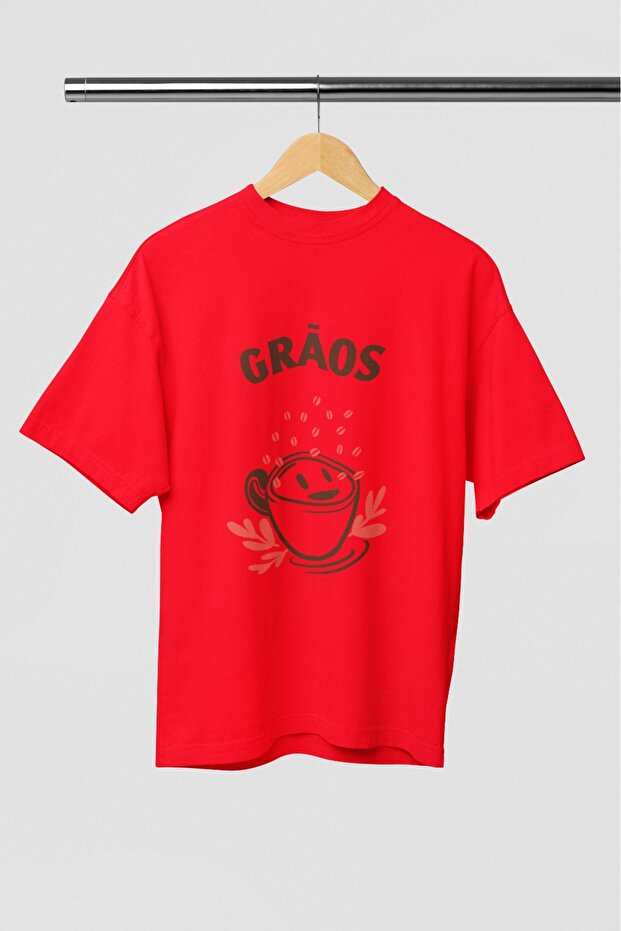Men/Women Graos Transfer Printed Round Neck Short Sleeve T-Shirt