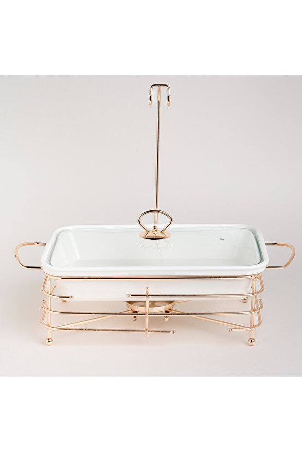 Rectangle Casserole With Warmer Stand - 1