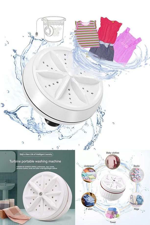 USB’li Mini Turbine Çamaşır Makinesi – Taşınabilir, Sessiz, Güçlü Performans Mini Çamaşır Makine 🧼 - 5