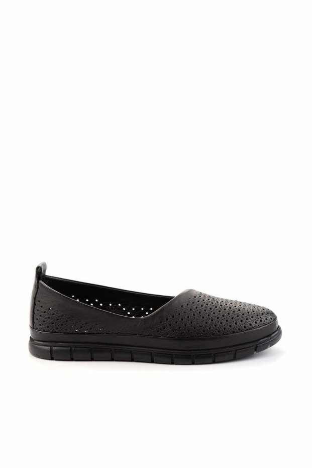 Black Leather Women's Casual Shoes K01467012403