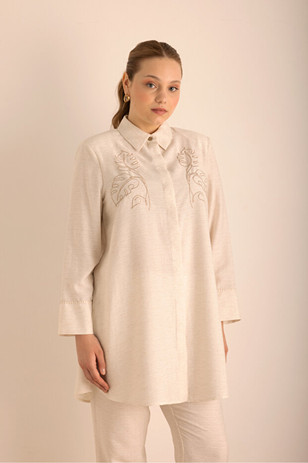 تونيك من الكتان الفيسكوز المطرز - 5