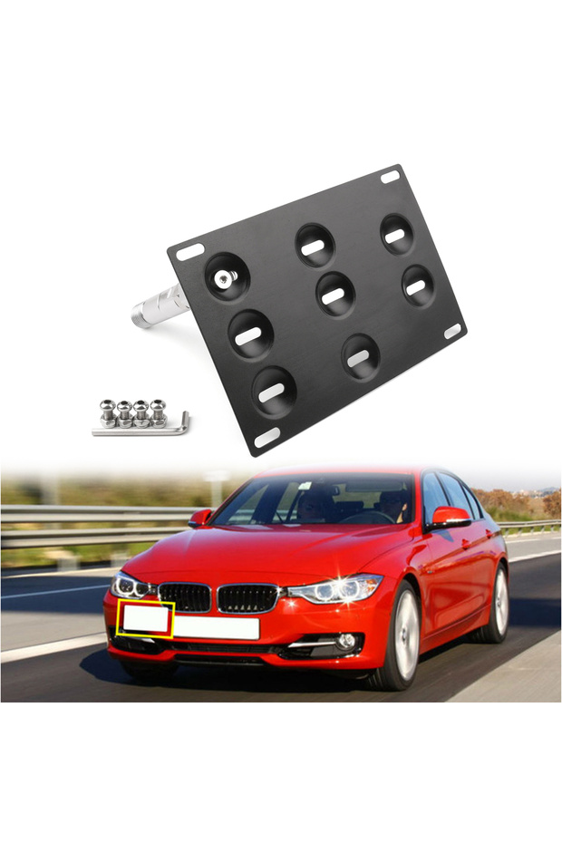 Topteng Bumper Tow Hook License Plate Mount Bracket For BMW F30 F32 F10 3/4/5 SERIES