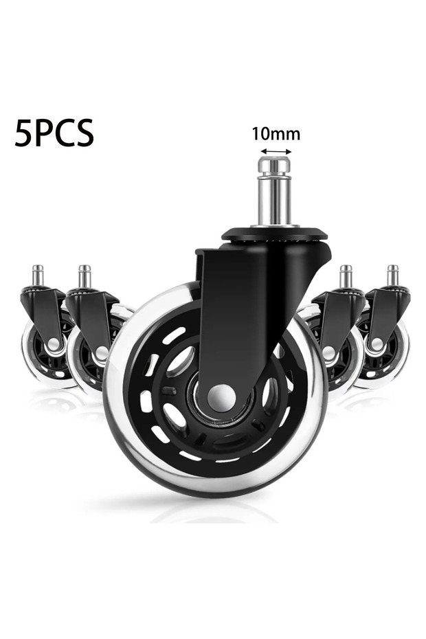 3 inch 10mm 5pcs Universal Furniture Casters Wheels 3 Inch 360 Degree Rotatable Safe Rollers Quiet