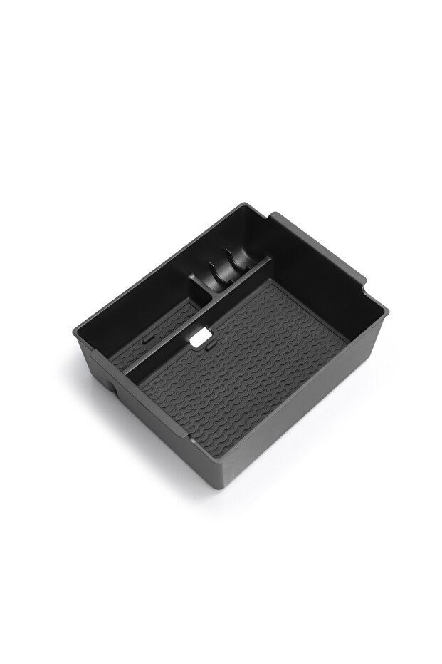 black 1pc LUCKEASY for Mitsubishi Triton 2024 2025 Car Storage Box Interior Accessories Center Conso