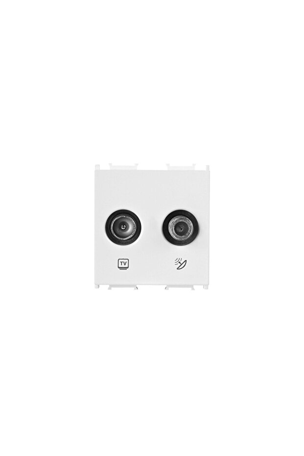 Final Modular TV/SAT Socket White 2M - 1