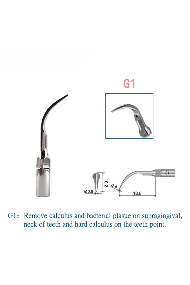 5PCS G1 5Pcs/Pack Dental Scaler Tips Ultrasonic Scaler Tip Fit EMS Woodpecker Dental Ultrasonic Sca