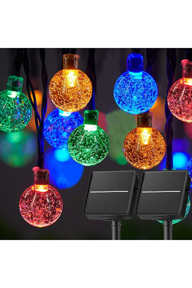 5M20LEDs1pc متعدد الألوان LED سلسلة أضواء الشمسية في الهواء الطلق 60 LED أضواء الكريستال الكرة للماء مع