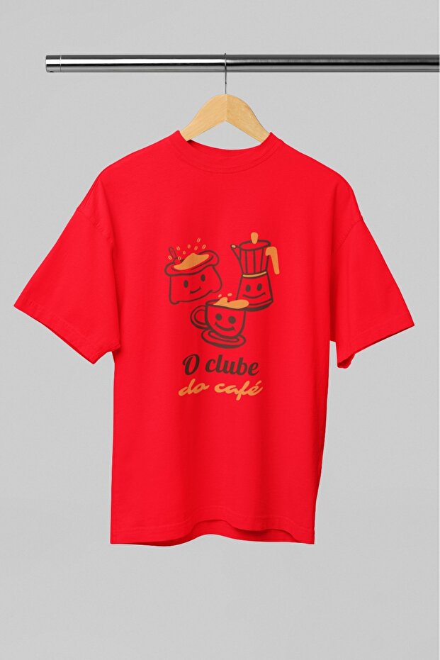 Men/Women Coffee Make Transfer Printed Round Neck Short Sleeve T-Shirt