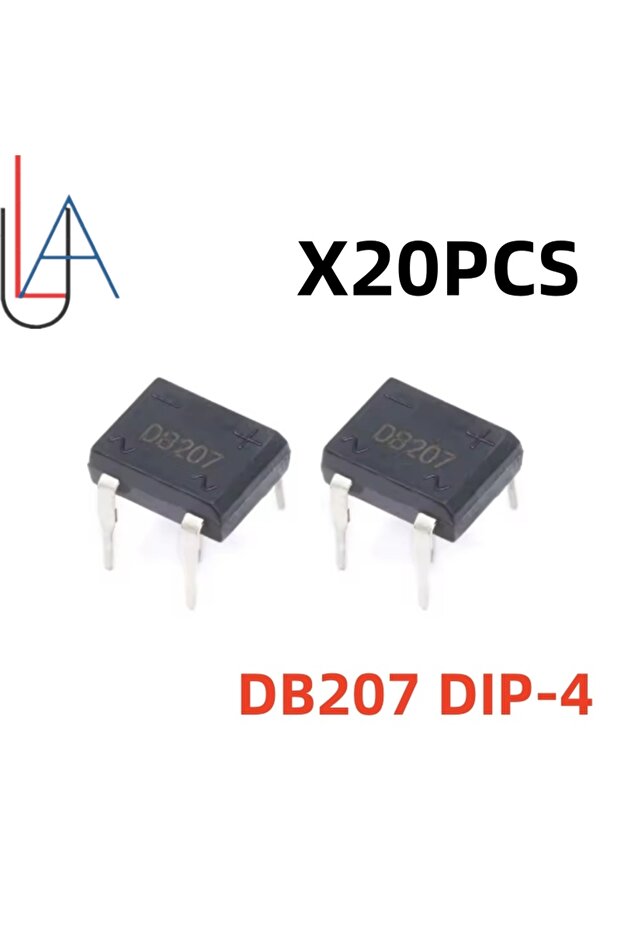 20PCS LUASAMIROB DB207 Bridge Rectifier DIP4 1000V 2A DB207S Power Diode Rectifiers Electronic Co...