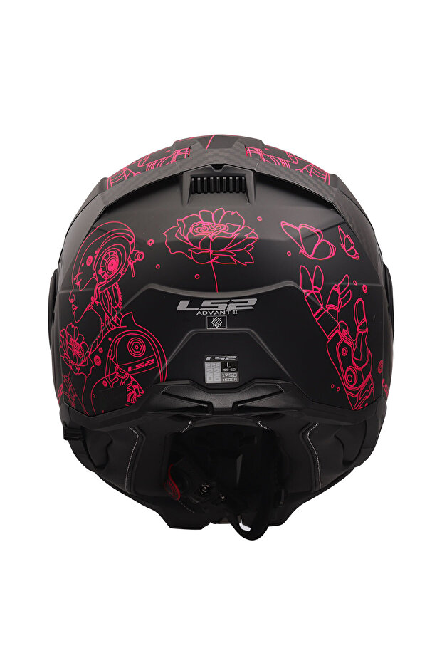 ADVANT 2 SOPHIA MAT SİYAH-PEMBE KASK - 4