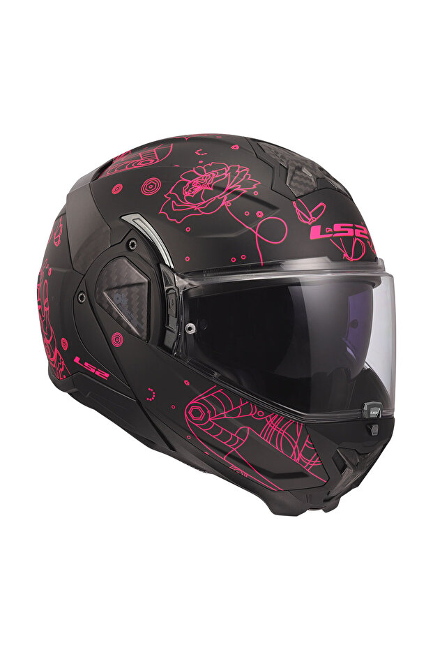 ADVANT 2 SOPHIA MAT SİYAH-PEMBE KASK - 6