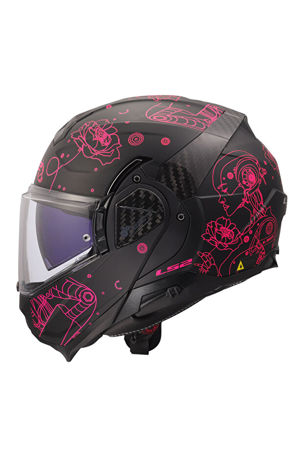 ADVANT 2 SOPHIA MAT SİYAH-PEMBE KASK - 3