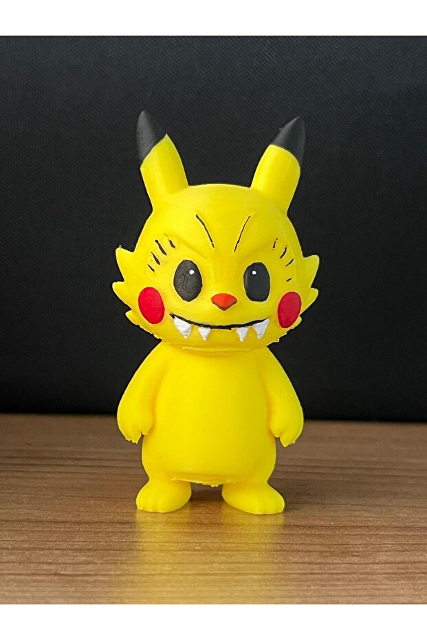 Labubu Pikachu Görünümlü Minik Figür Sarı Labubu - 1