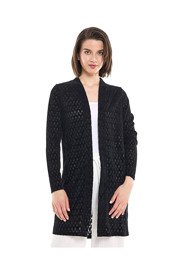 Black WYF KNT SHG 10-18 Knit Shrug