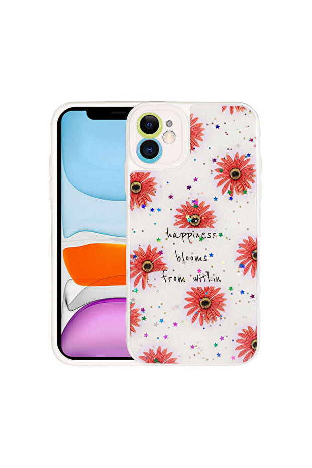 iPhone 11 Compatible Camera Protected Hard Pattern Tknc Pami Case-No6 - 1