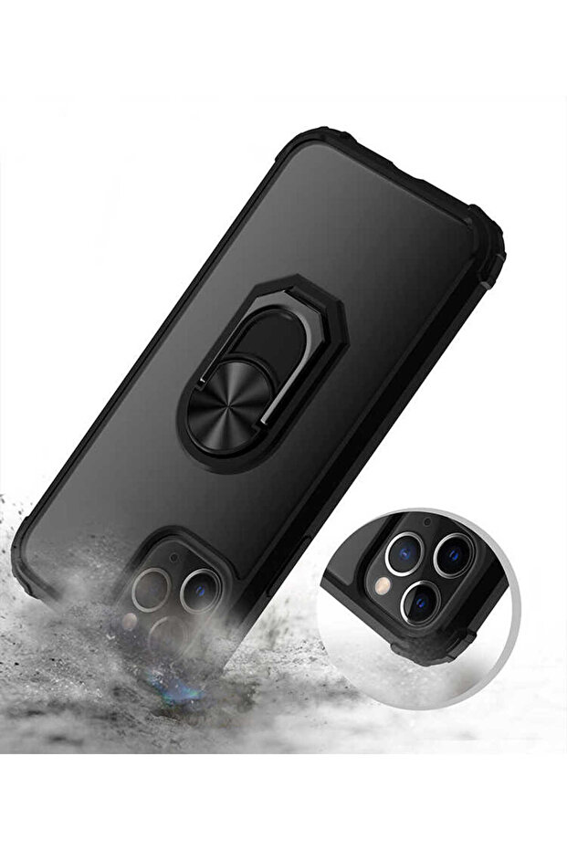 حافظة TKNC Mola المتوافقة مع هاتف iPhone 12 Pro - أسود - 6