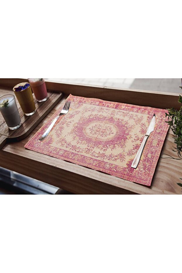 مفرش طاولة مستطيل من البوليستر سوبرا عتيق - 3