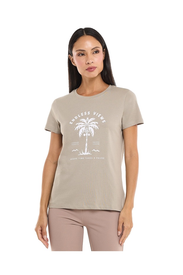 تيشيرت أفوكادو نسائي أساسي برسومات جرافيكية، مقاس 8-18 - 1