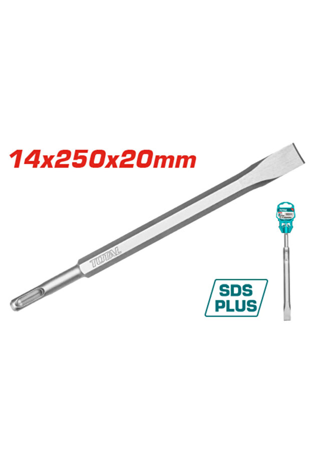 ازميل تكسير 14x250x20mm Sdsplus عريض توتال Tac15121411