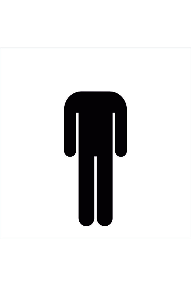 Wc Male Sticker (10X10 cm 10 Pcs)