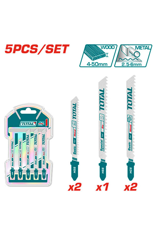 طقم ريش منشار اركت 5pcs/set توتال Tac51051