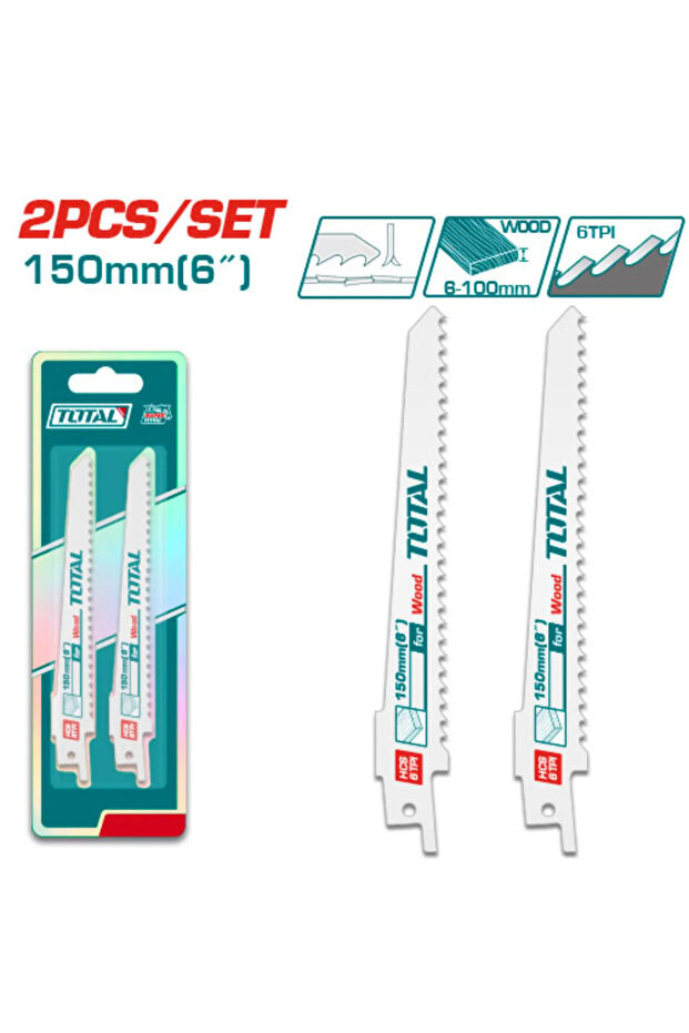 طقم ريش منشار ترددي 150mm 2pcs/set توتال Tac52644d