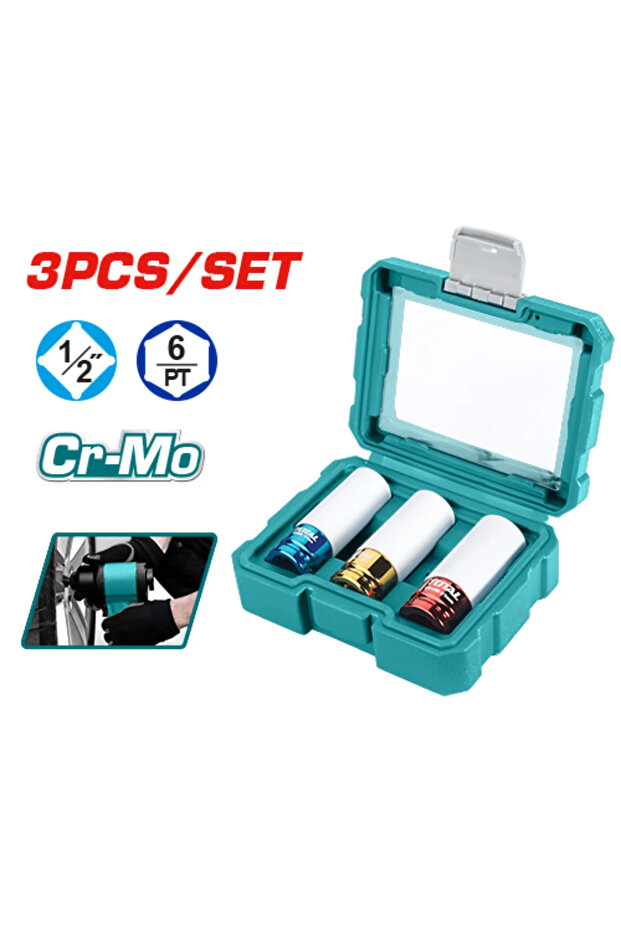 طقم حبوب طويل 1/2" 3pcs/set توتال Thmlns031