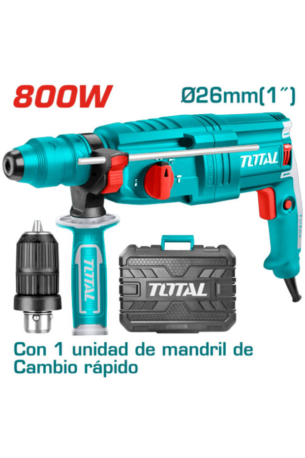 دريل هلتي 800w 26mm مع راس اتوماتيك توتال Th308268-2
