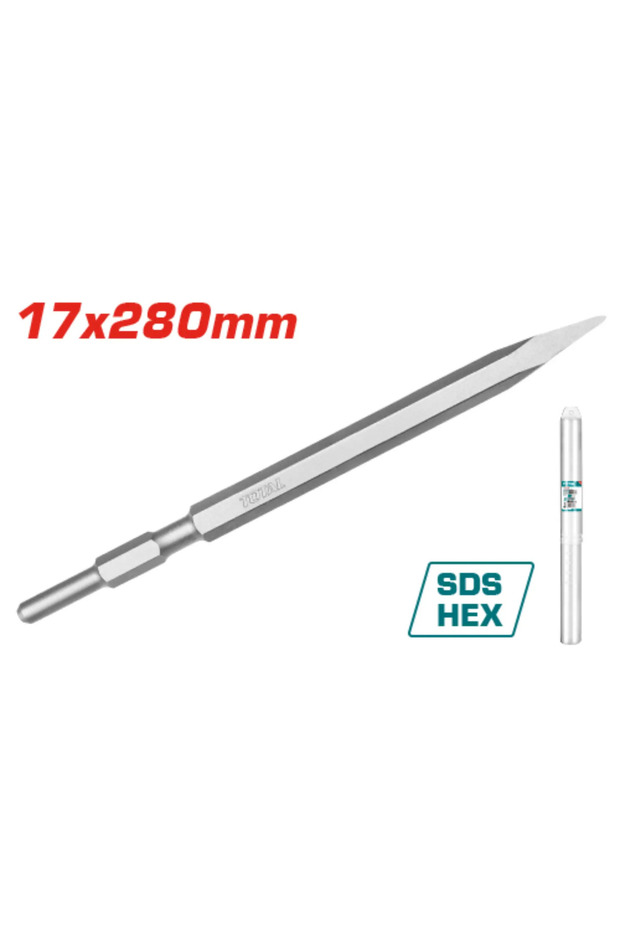Total Tac153171 17x280mm Hex Fork Demolition Chisel