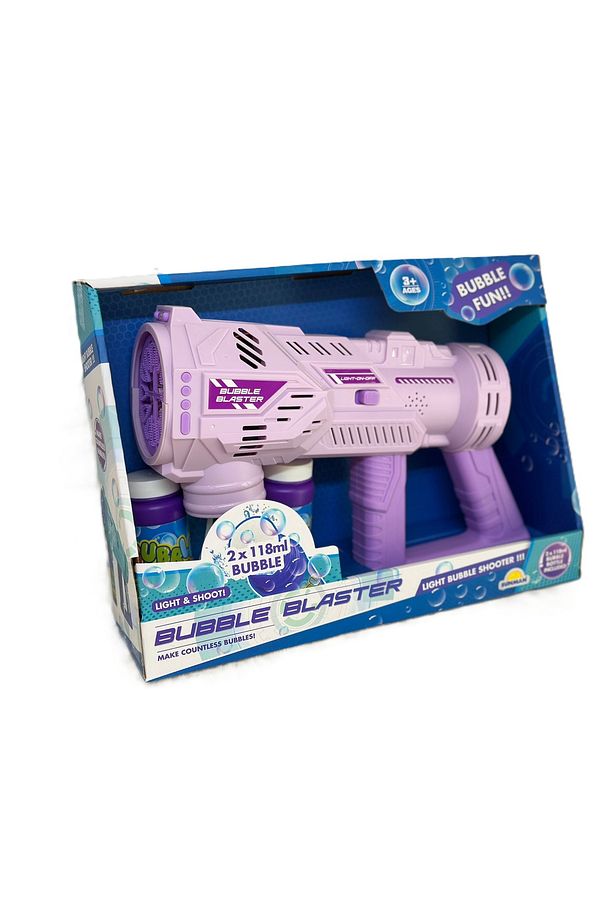 Bubble Blaster 2x118 ml Sabun Hediyeli Işıklı Köpük Tabancası Lila - 1
