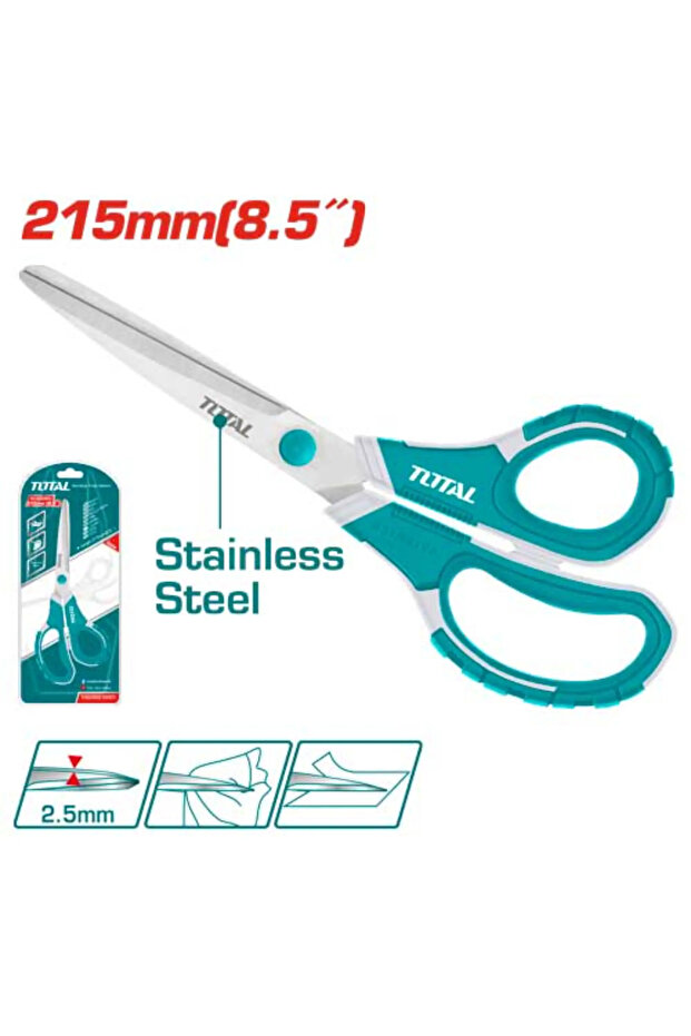 مقص يد ربر 8.5" توتال Thscrs812001
