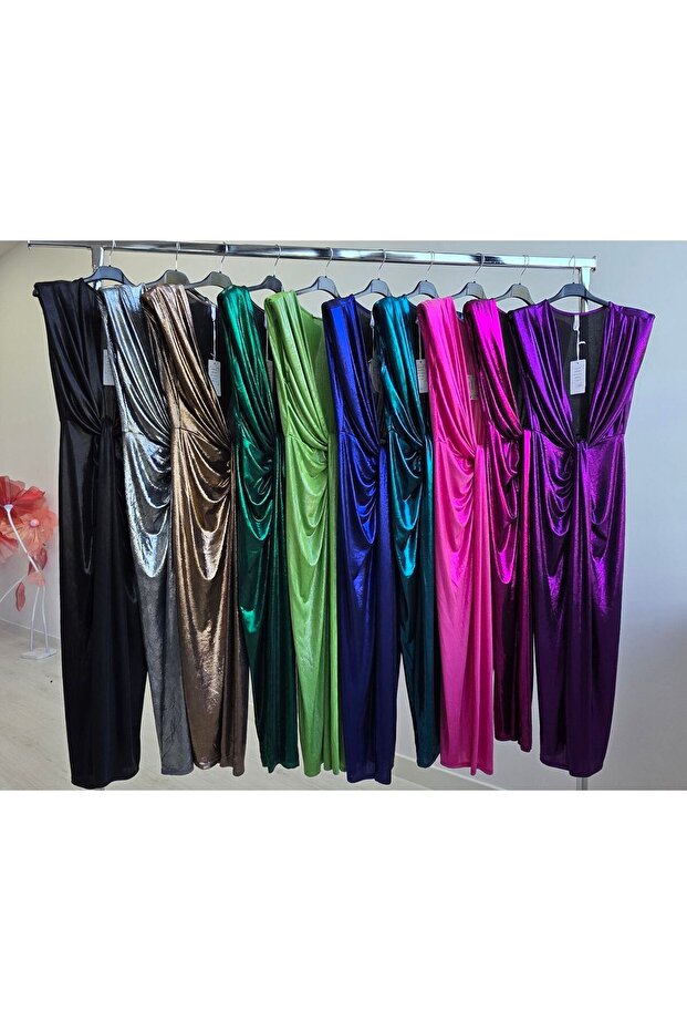 Women's Metallic Lycra Dress – Sexy & Modern Style - 3