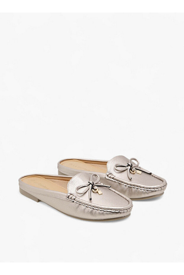 Bow Accent Slip-On Mules