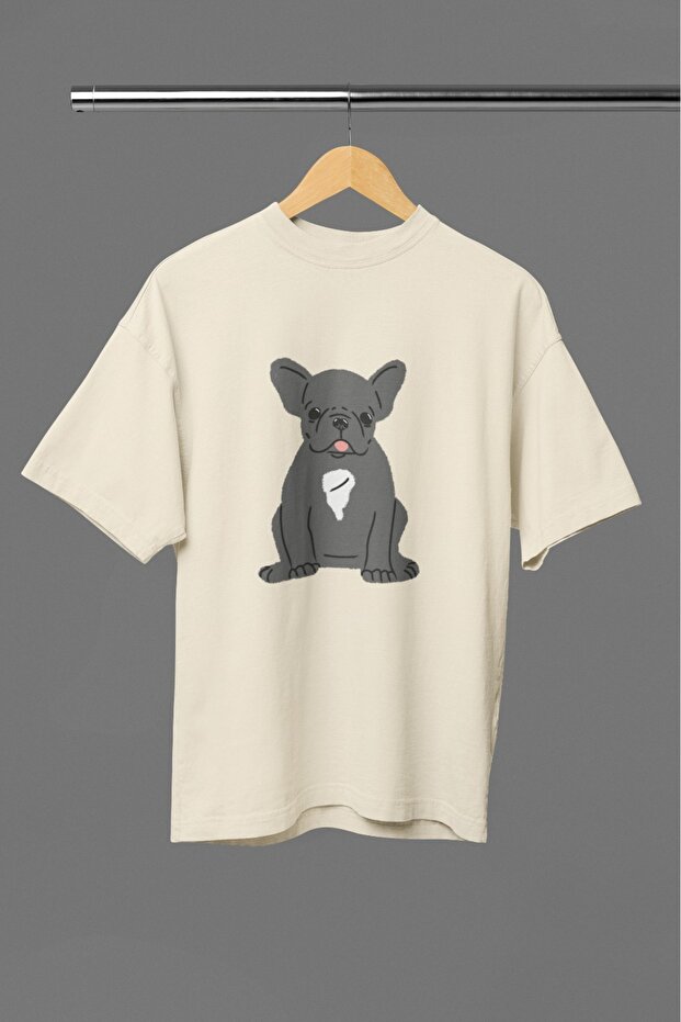 Men/Women Dog6 Transfer Printed Round Neck Short Sleeve T-Shirt