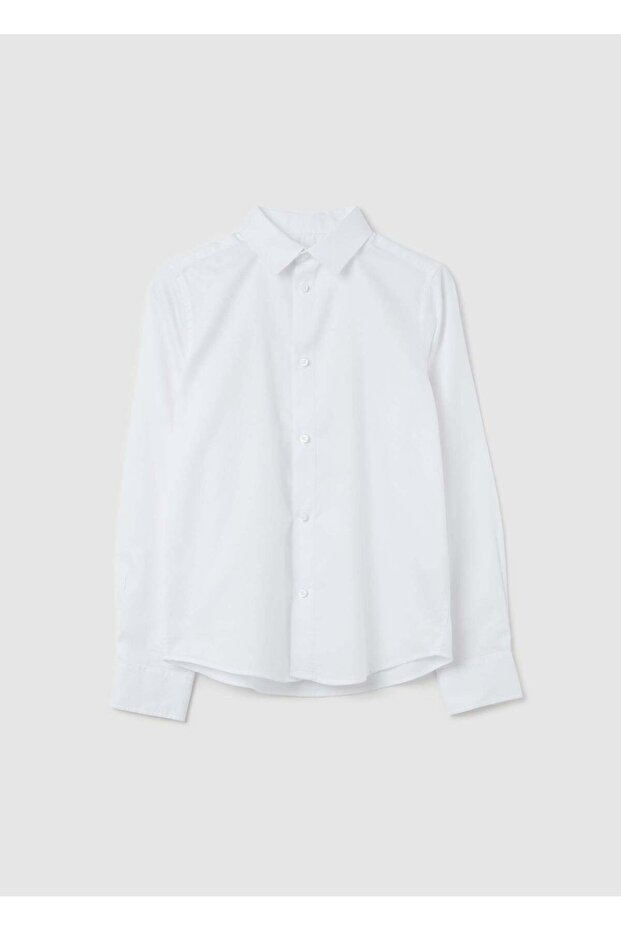 Shirt In Solid Colour Cotton