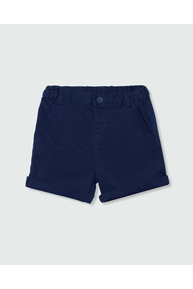 Bermuda Shorts In Dobby With Pockets