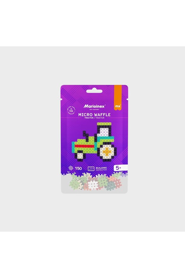 Set de construcție, Tractor, 150 piese, Micro Waffles,