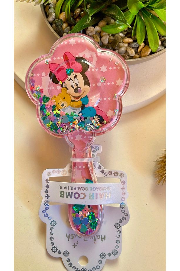 Minnie Mouse Desenli Simli Pullu Çocuk Tarak - 4