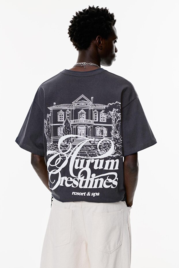 Aurum Crestlines grafikli tişört - 5