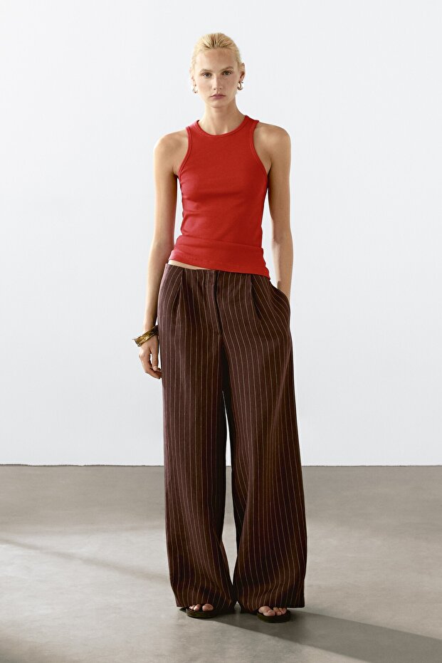 Pamuklu halter yaka top - 2