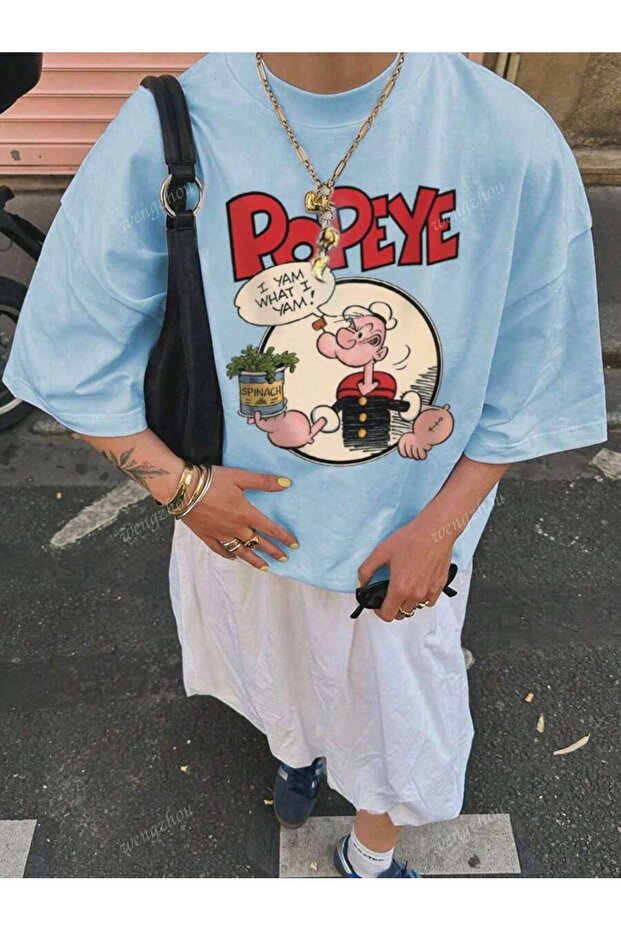 Casual Short Sleeve T-Shirts for Women Letter Print and Cartoon Print for Basic Pope