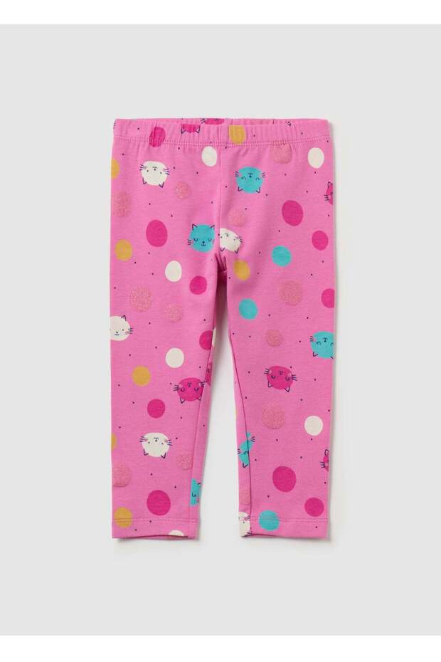 Printed Stretch Cotton Leggings