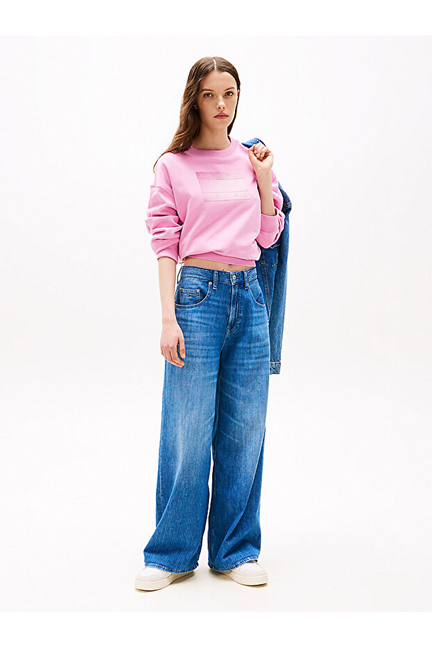 Kadın Pembe Triko Sweatshirt - 3