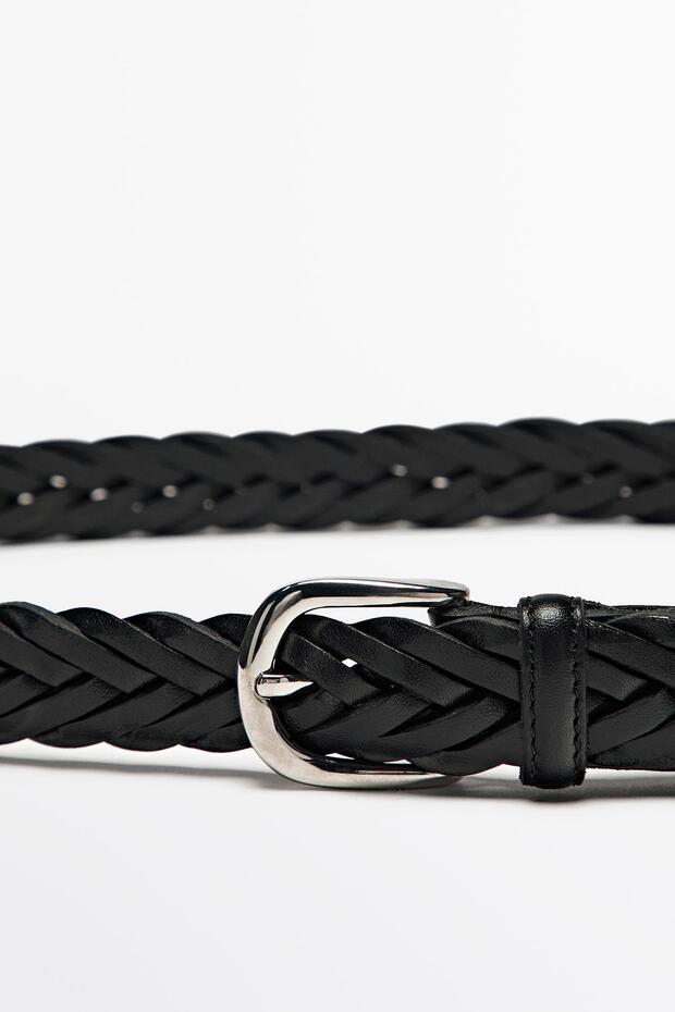 Örgü deri kemer - 2