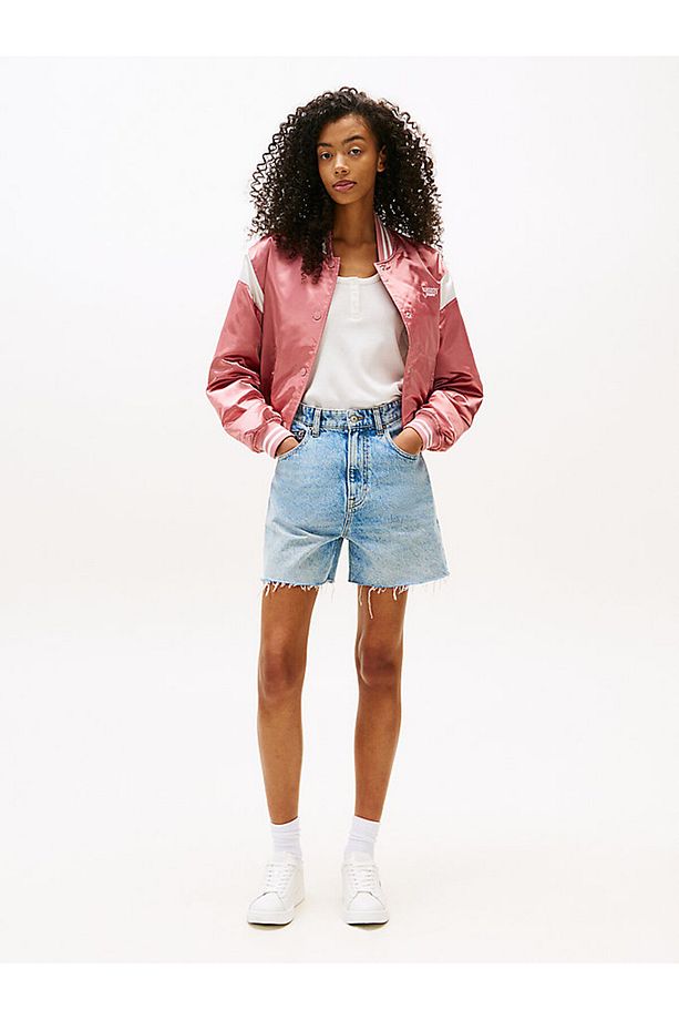 Tommy Jeans TJW SCRIPT VARSITY JACKET Kadın Pembe Ceket DW0DW20960TI0 - 3