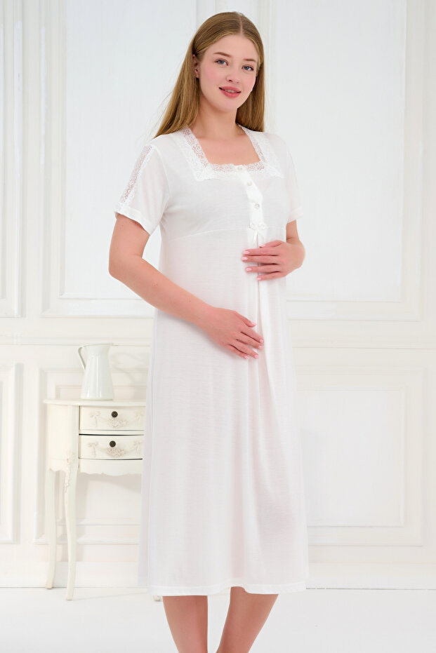 Lace Maternity Nightgown