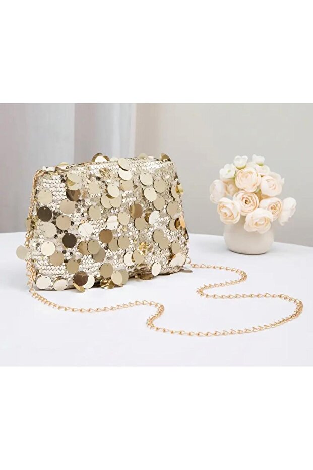 Pullu Gold Çanta - 3