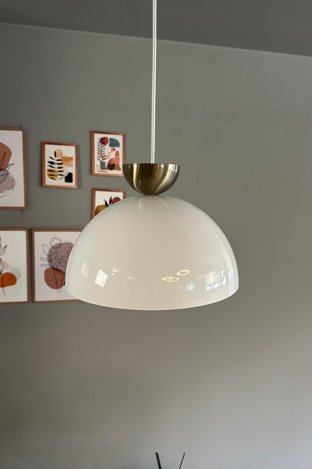 Şık Eskitme Şapka Tasarımlı Avize, Salon ve Mutfak İçin Modern Sarkıt Lamba - 3