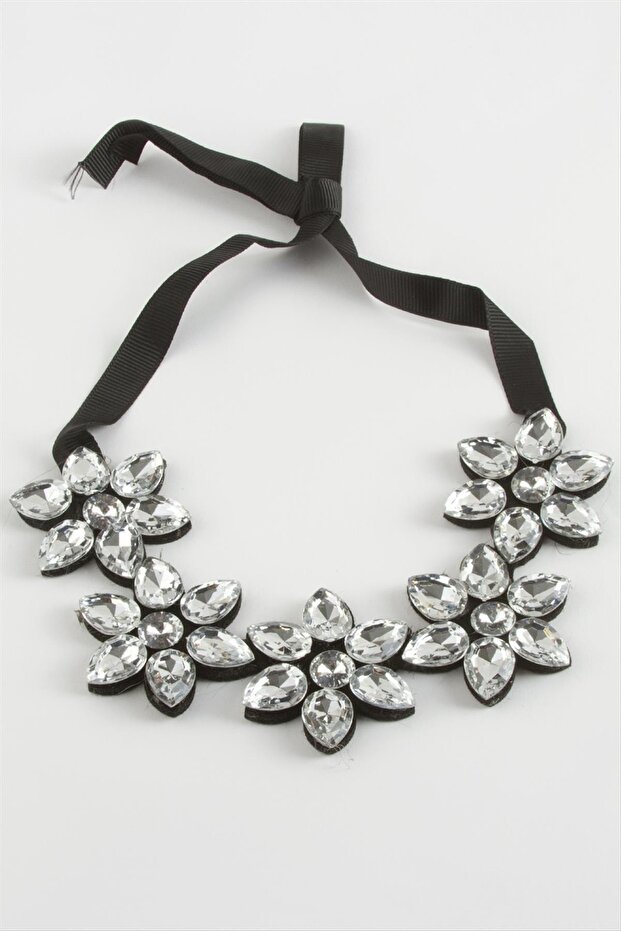 Flower Stone Collar Necklace